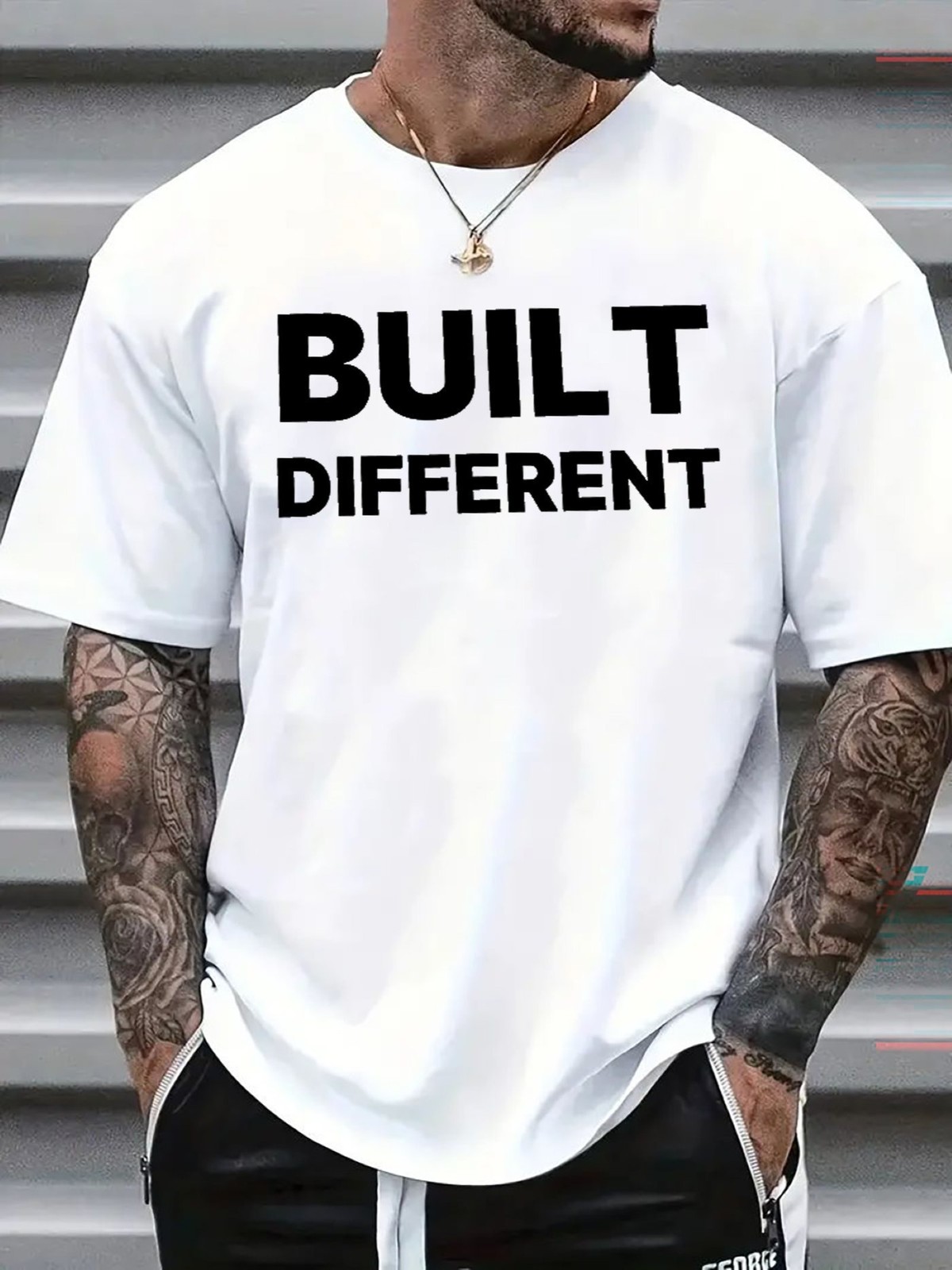 Built Different Graphic Tee - Bold Minimalist Urban Streetwear T-Shirt gallery