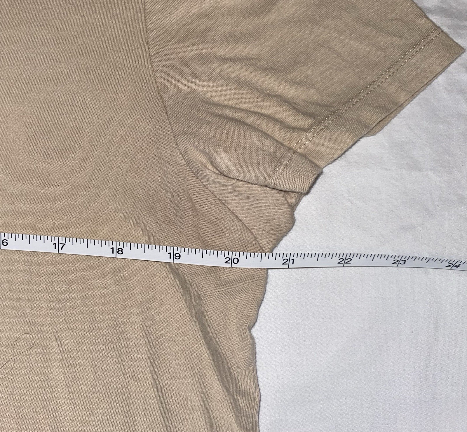ASOS Men's Beige Solid Crew Neck Short Sleeve T-Shirt w/ Zipper Accent L gallery