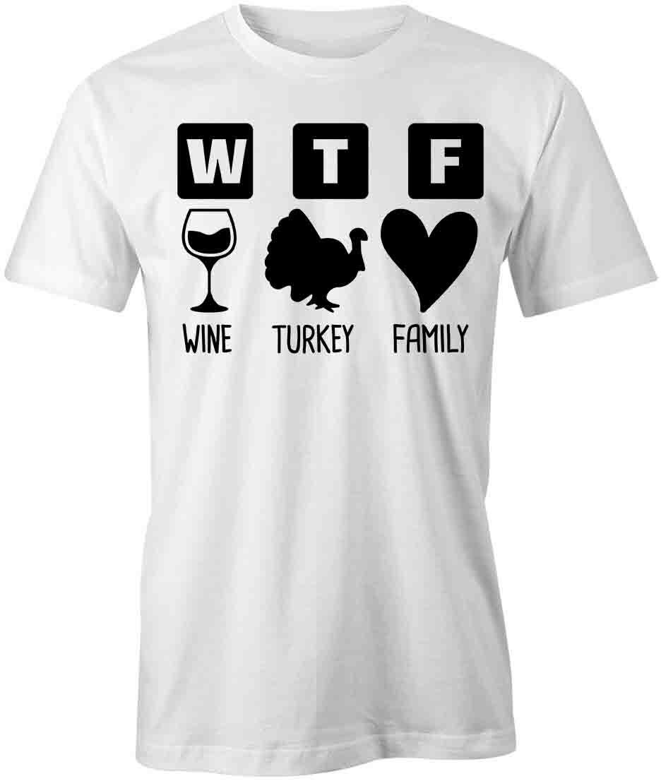 WINE TURKEY FAMILY TShirt Tee Short-Sleeved Cotton HOLIDAY CLOTHING S1WSA350 gallery