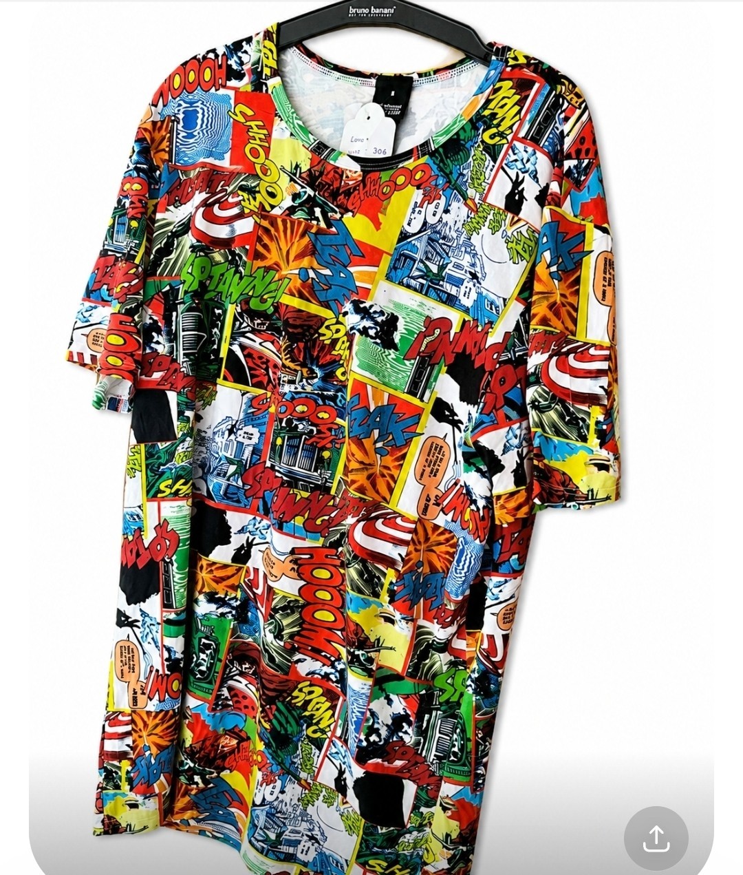 Bruno Banani Comic Superhero Graphic – Comix T-Shirt – Size XXL – Multicoloured