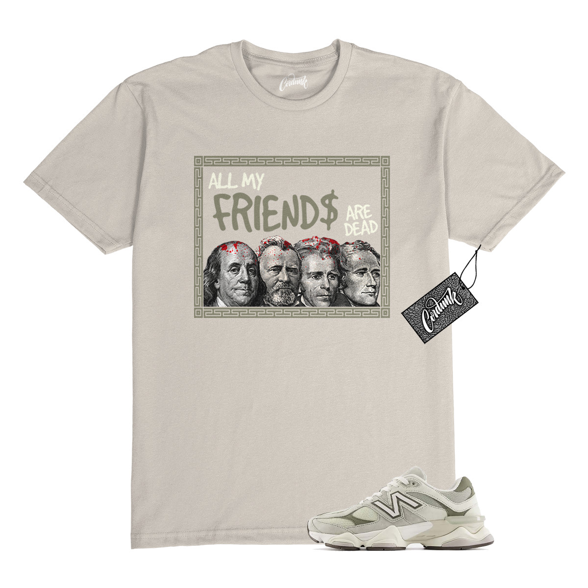9060 Olivine Lichen Green Dark T Shirt to Match PREZ gallery