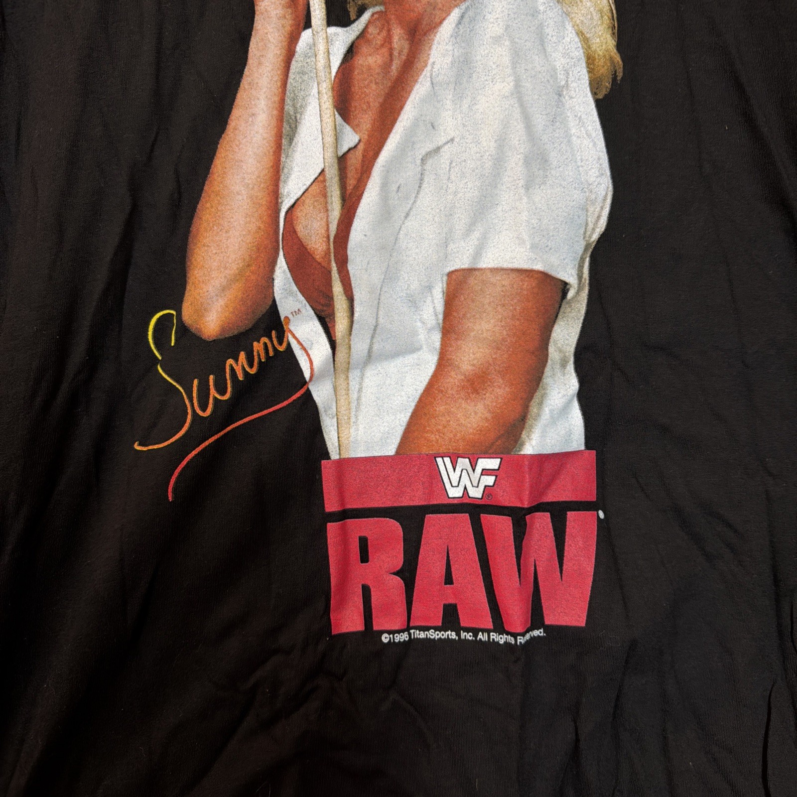 DEFECTIVE with imperfections Sunny Wrestler WWF Raw I Like It 1996 Origi G3D gallery