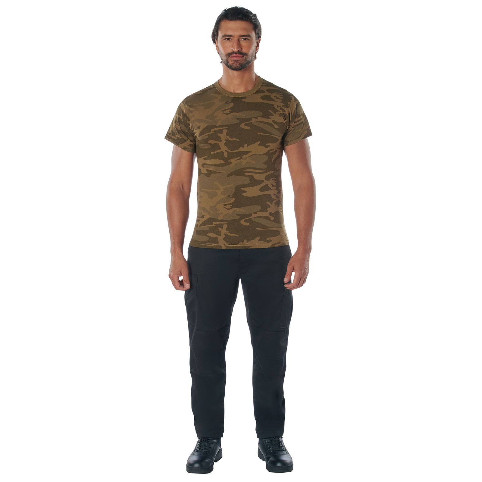 Men's Coyote Camo T-Shirt Poly Cotton Standard Fit Tee gallery