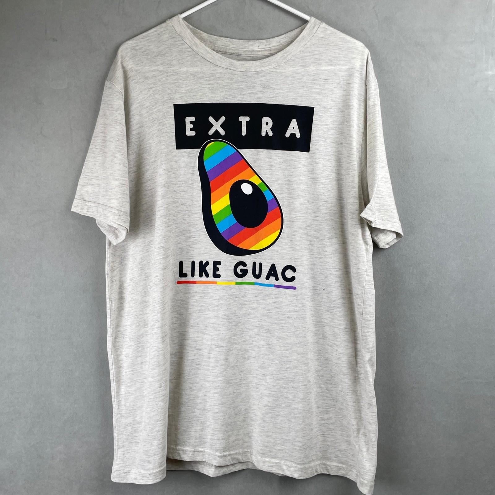 Mad Engine Extra Like Guac Avocado Rainbow Foodie Humor LGBTQ+ T Shirt Mens XL gallery