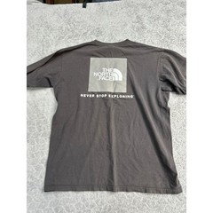 The North Face Mens Gray Box Logo Never Stop Exploring T-Shirt Medium NF0A3R6R