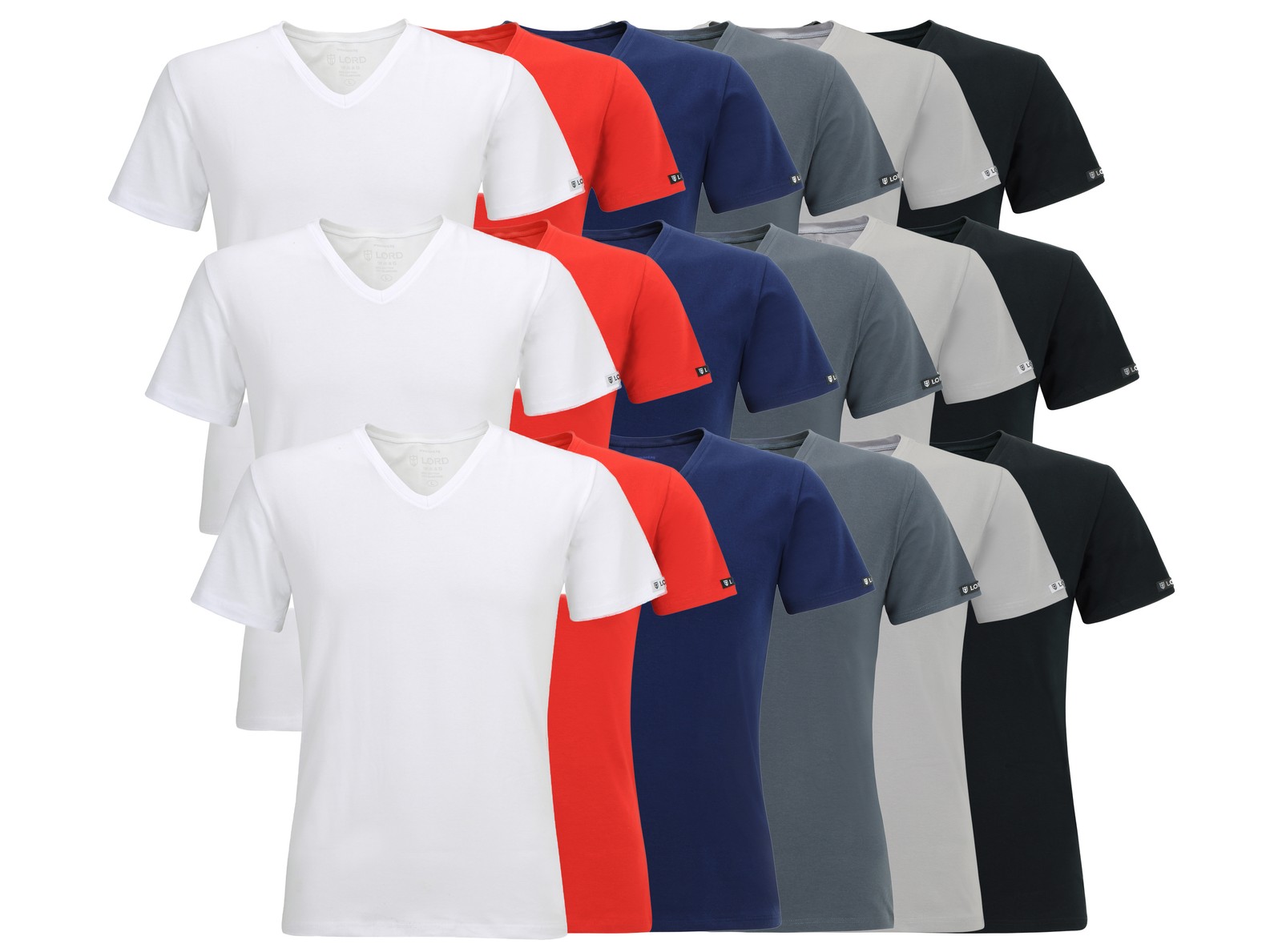 3 Pack Men’s T-Shirt LORD V-Neck, Undershirt V-Neck, Slim Fit