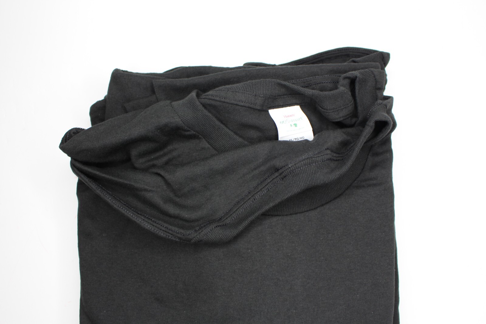 Men's Hanes EcoSmart Short Sleeve T-Shirts 4-Pack Black Size XL gallery