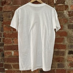 Vintage 50s 60s Blank Plain White Tee Thin Cotton T Shirt XL NOS Rockabilly Work