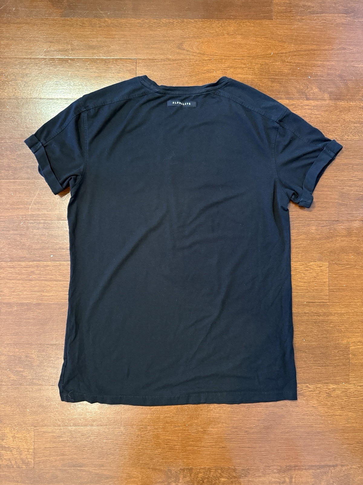 Alphalete Men’s Rolled Black Muscle Tshirt Size Medium gallery