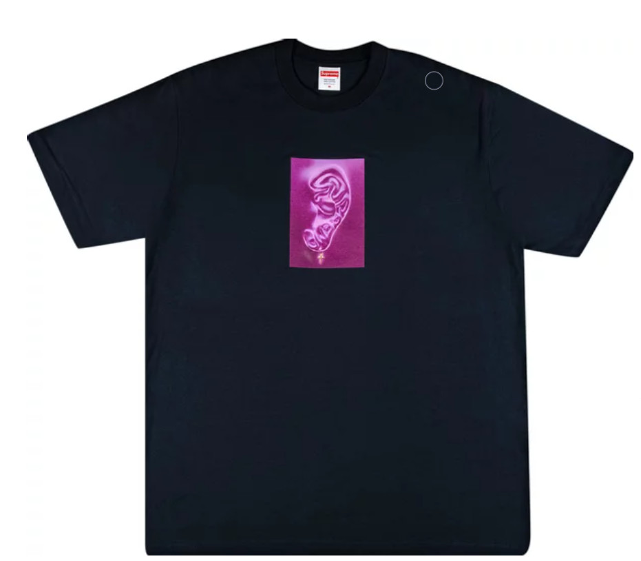 NWT Supreme Mens Phonic Tee Shirt Navy Small New York Ear Skater SS21 2021 5248