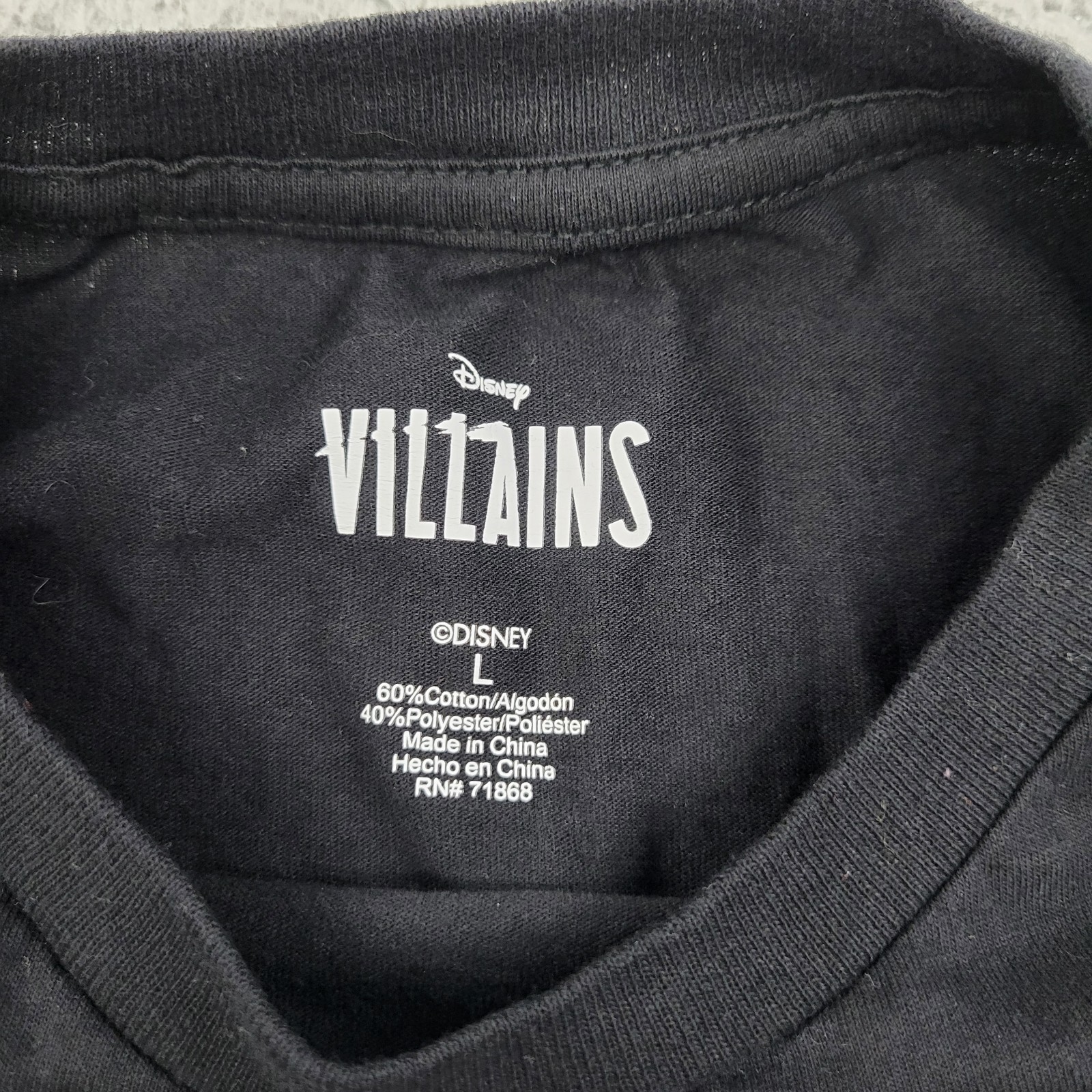 Disney Villains Shirt Mens Large Black Graphic Walt Disney gallery