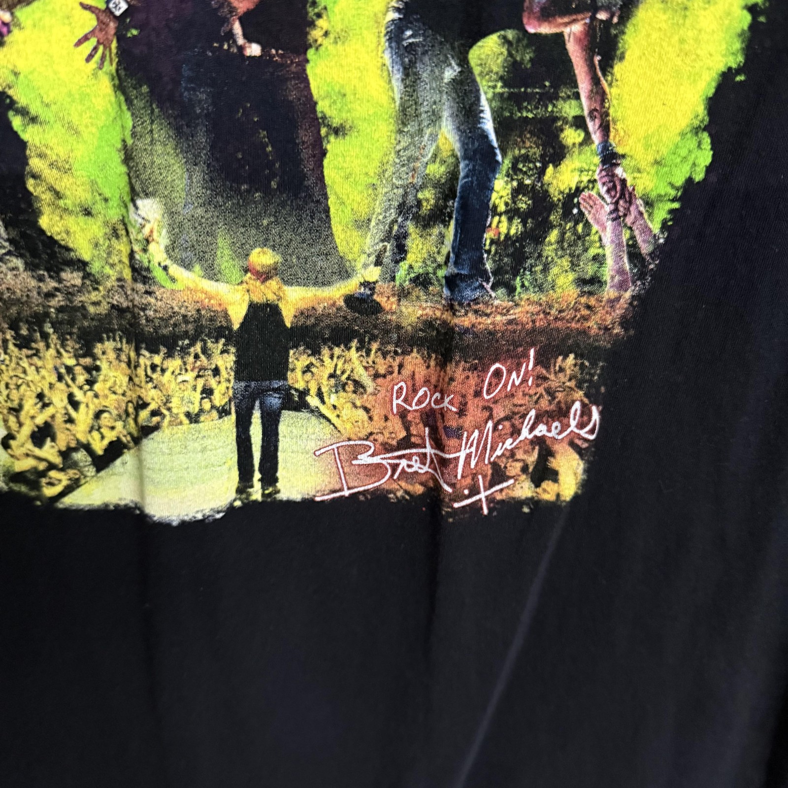 Bret Michaels Shirt Adult Large Black 100% Live Concert Graphic Tee Poison Band gallery