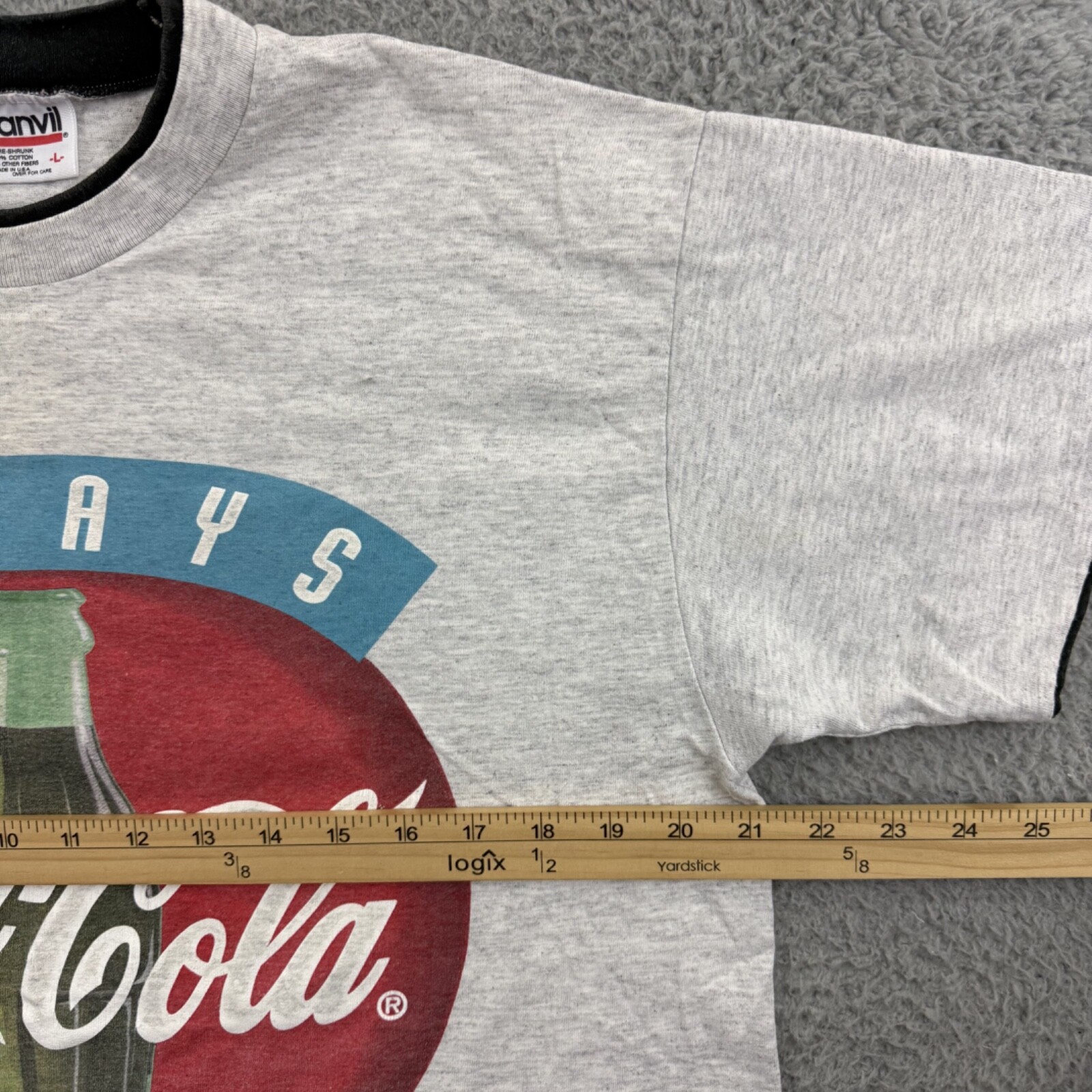 Vintage Always Coca Cola Shirt Mens Large Soda Pop Promo Single Stitch 90s USA gallery