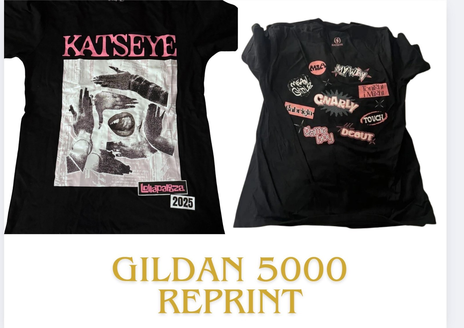 NEW!!! Katseye Lollapalooza 2025 Exclusive reprint Black T-Shirt gallery