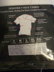 VTG Andrew Scott Basics Men Large V-Neck T-Shirts 3-Pack 100% Ringspun Cotton