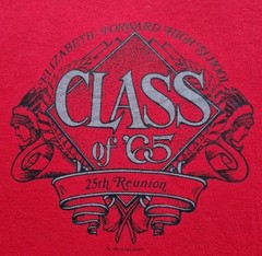 Elizabeth Forward High School T-Shirt Large Red Single Stitch School Reunion