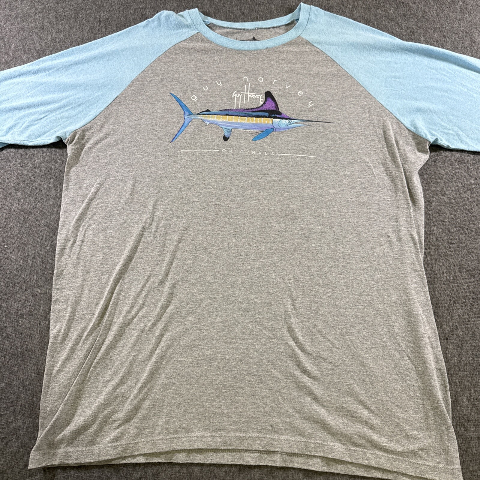 guy harvey long sleeve graphic t-shirt XXL Blue