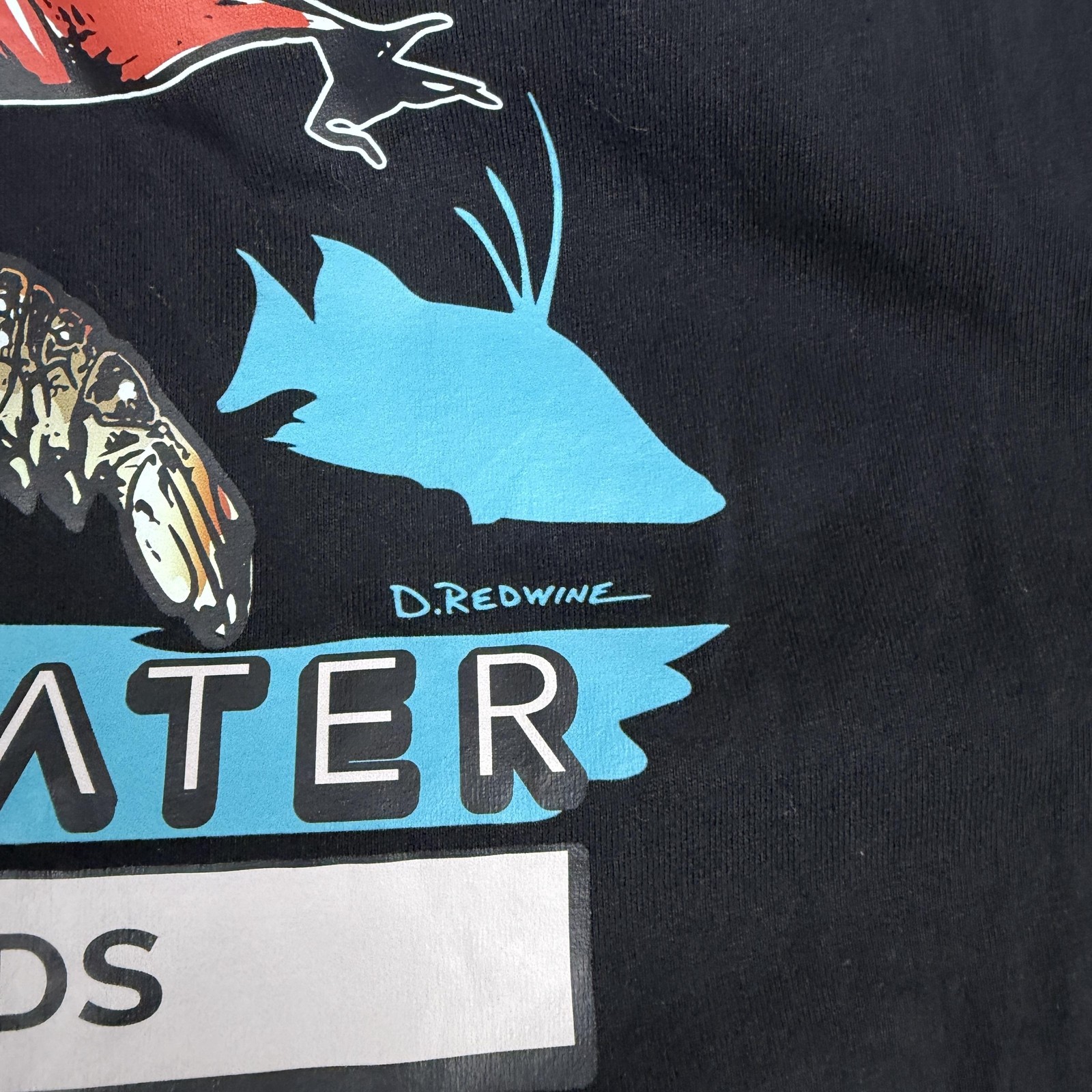 OneWater Brands Shirt Mens Large Black Lobster Dive Flag Pocket Graphic Tee gallery