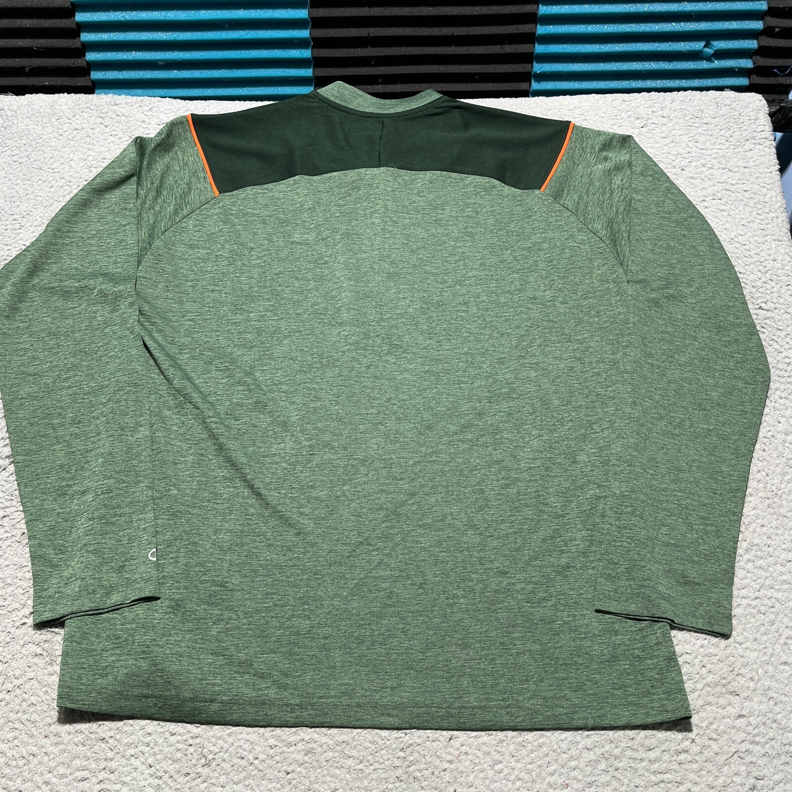 Miami Hurricanes Jacket Mens 2XL Green Champion 1/4 Zip Pullover New with Tags gallery