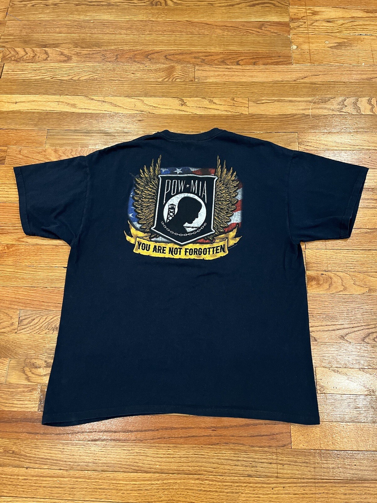 POW MIA Double Sided You Are Not Forgotten T Shirt XL Preshrunk gallery