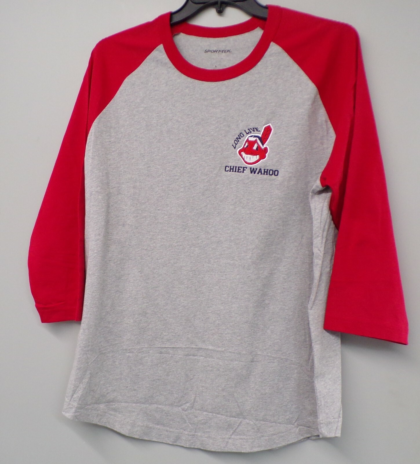 Cleveland Indians Long Live Chief Wahoo Colorblock Raglan Jersey T-Shirt XS-6XL gallery