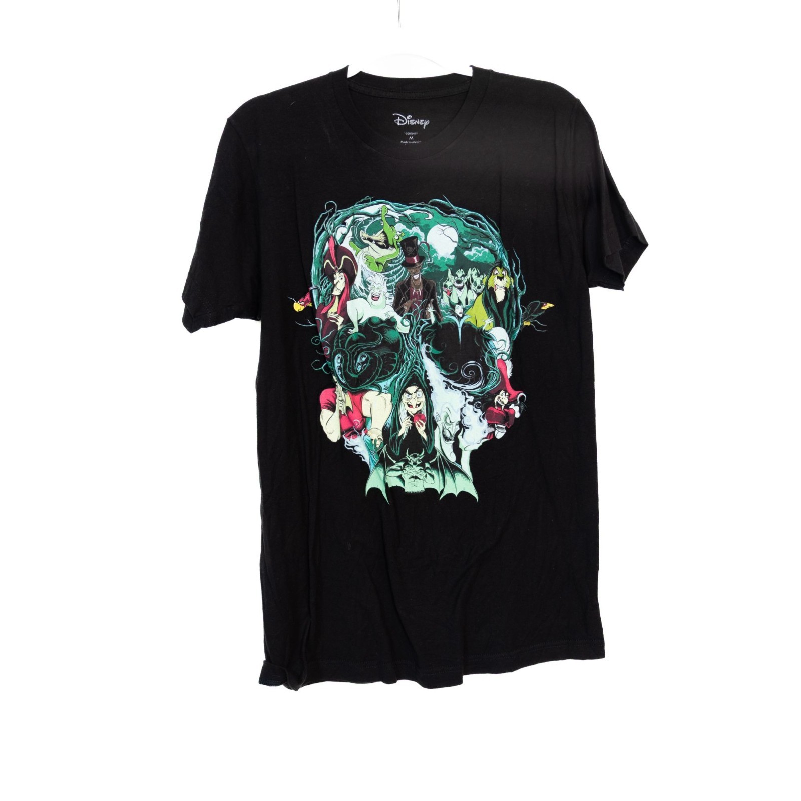 Disney Villains Size M Black T-Shirt Featuring Iconic Characters Design Men’s