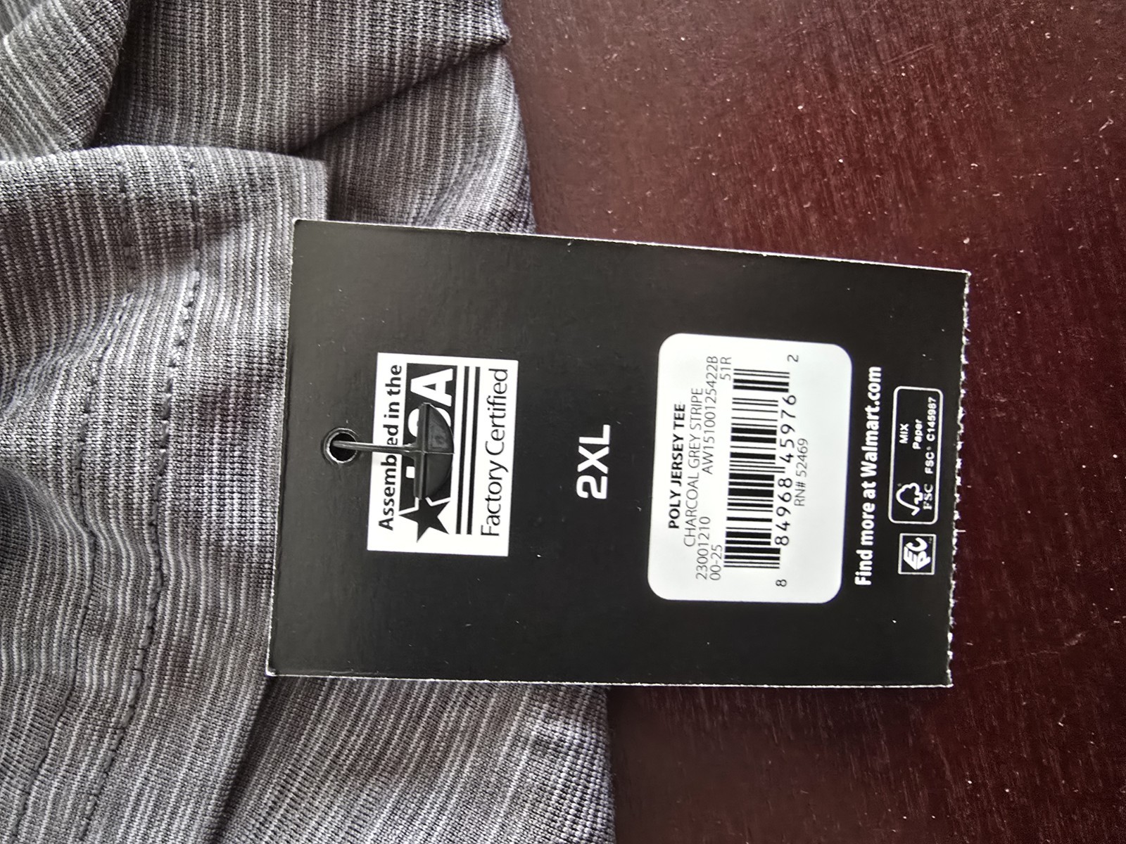 Men's Gray Solid Polyester Jersey Crew Neck Pocket Short Sleeve T-Shirt 2XL gallery