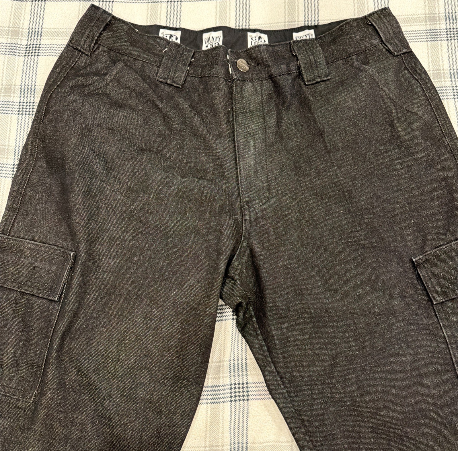 FB County Denim Jeans Cargo 38x30 (36x28) Black Casual gallery
