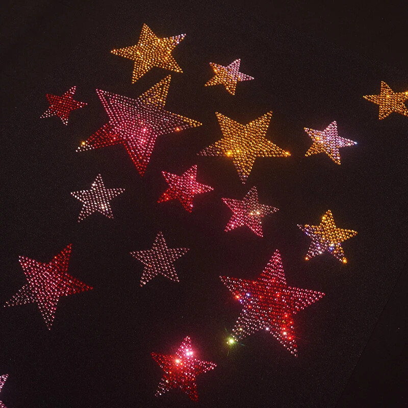 New Men Luxury Diamond Stars Rhinestones Fashion Black T-Shirt High Quality gallery