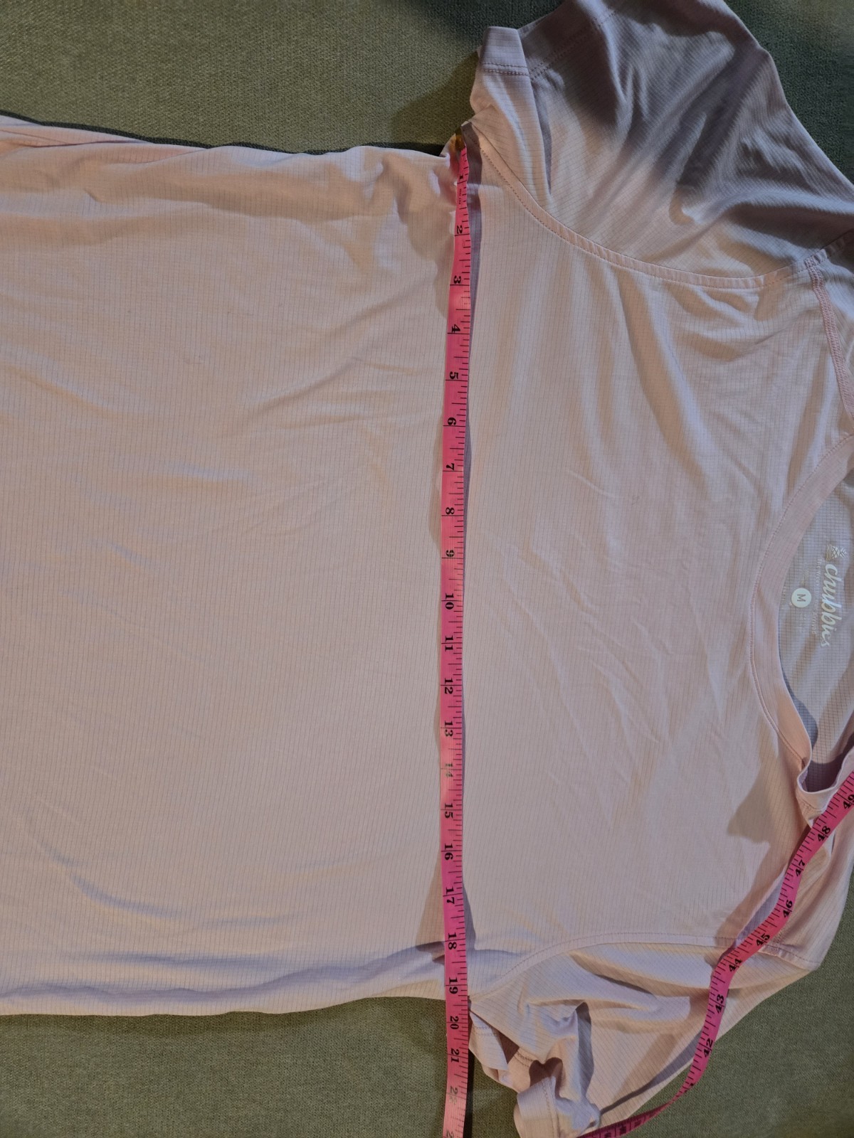 Chubbies Tshirt M Pink Performance Microstripe Short Sleeve Active Top gallery