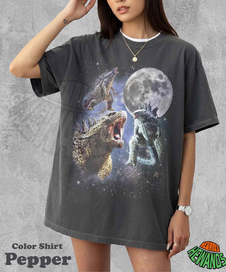 Vintage Giant Monster Moon Graphic Comfort Tee gallery