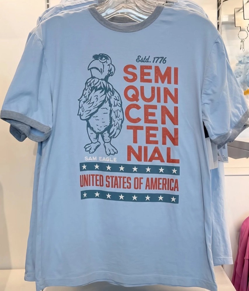 Disney Parks The Muppets Sam Eagle USA SEMIQUINCENTENNIAL T-Shirt New