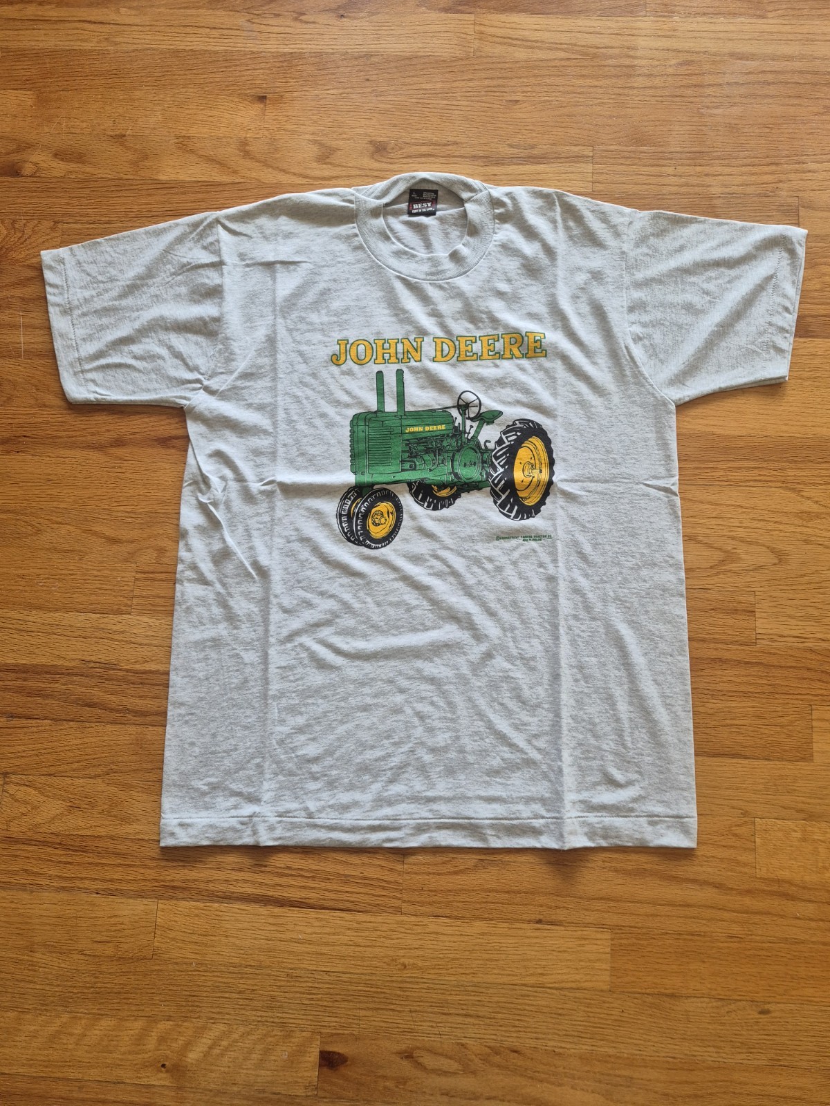 VTG John Deere General Purpose Antique Tractor T Shirt Gray LG New USA gallery