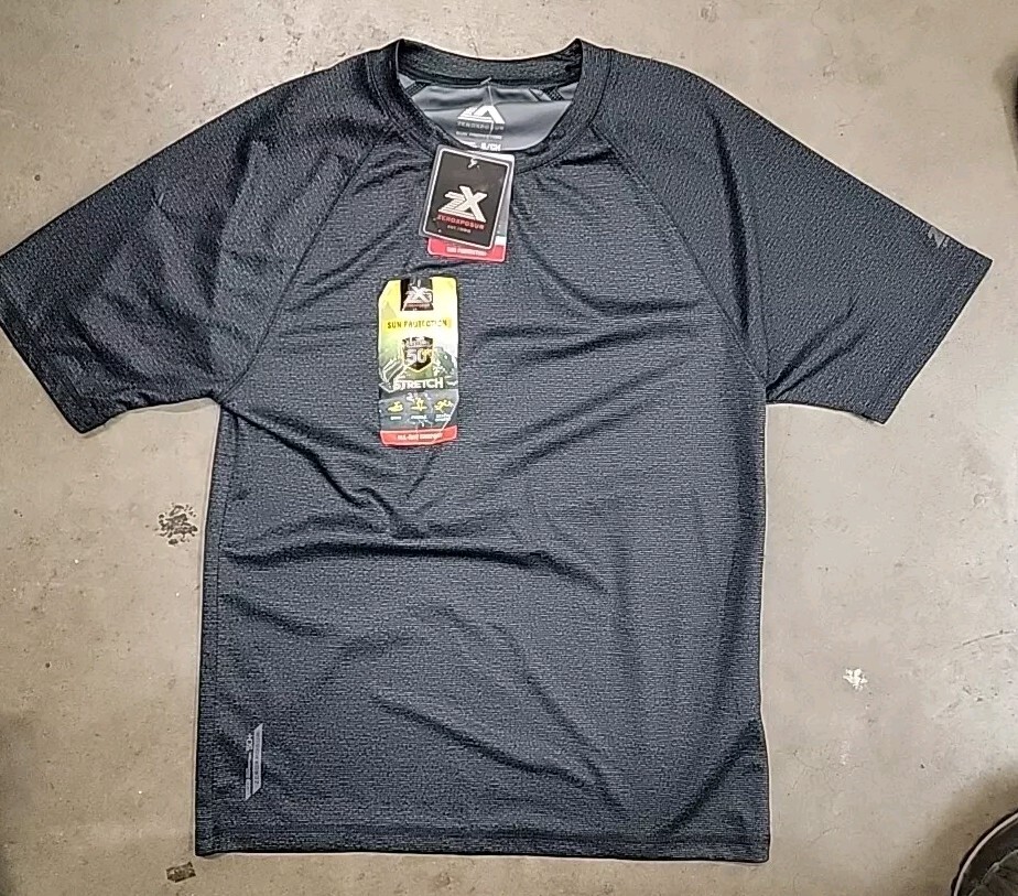 NWT Mens ZeroXposur Black Sun Protection All-Day Comfort Active Shirt Size S gallery