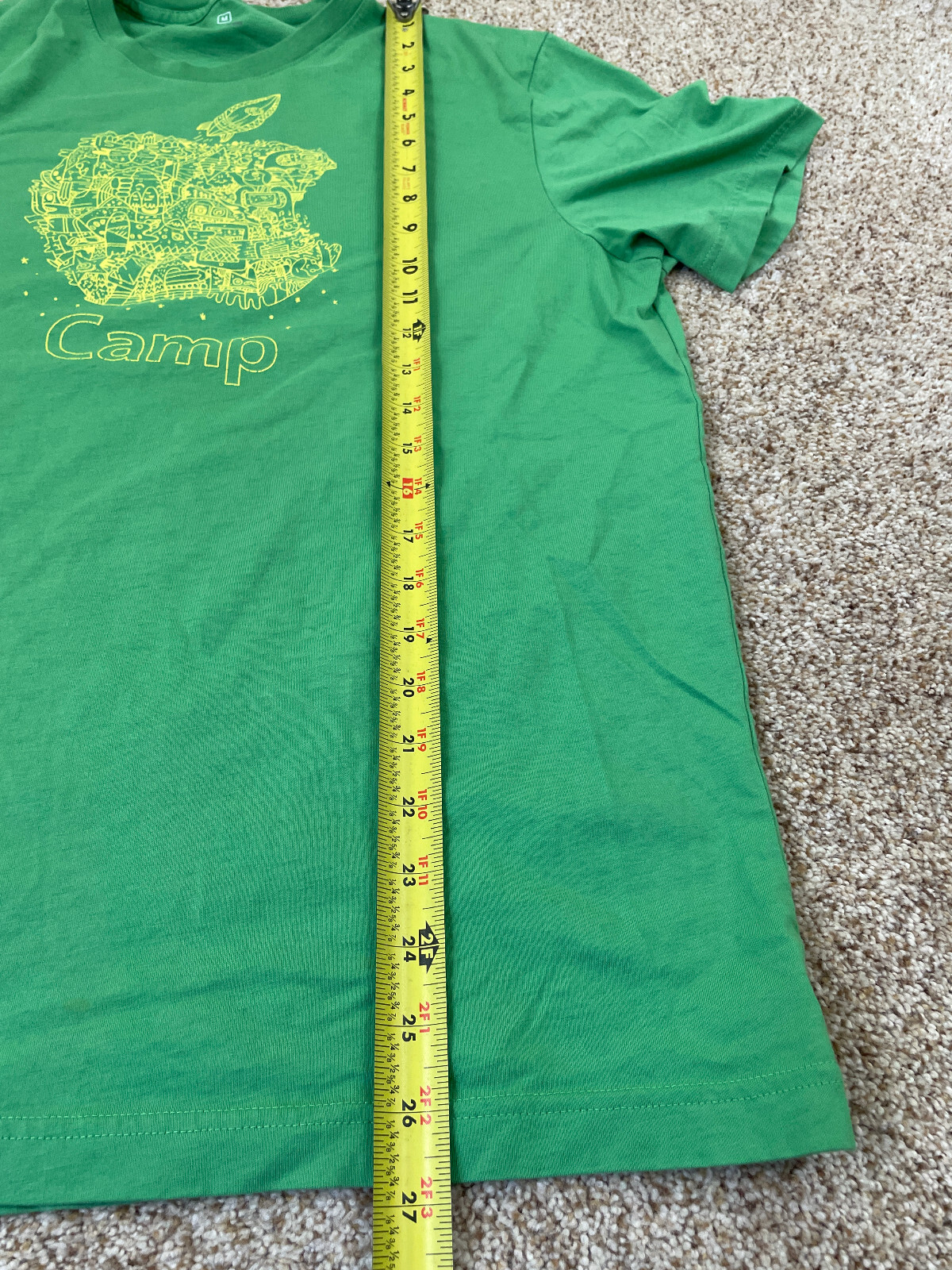 Apple Store Apple Camp T-Shirt Logo Green Computers Mac Macintosh Mens M gallery