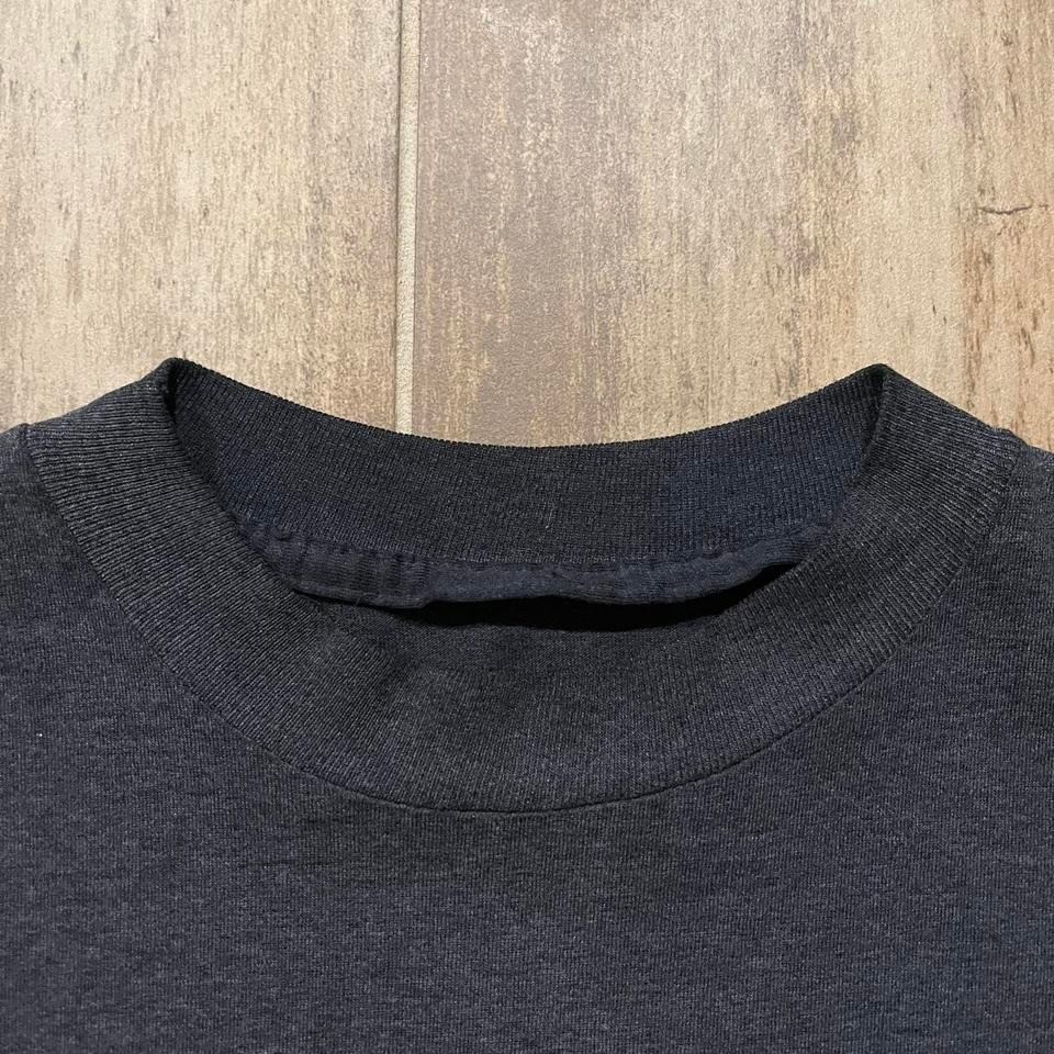 VTG Spalding T-Shirt Men's M Black Polycotton Spellout Logo Faded 90s gallery