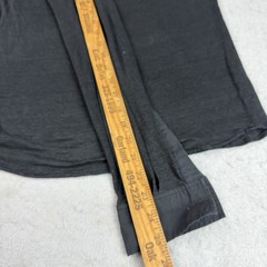 NM Luxury Essentials Linen Top Tee Popover Men XS/S V Neck Cuffed Semi Sheer