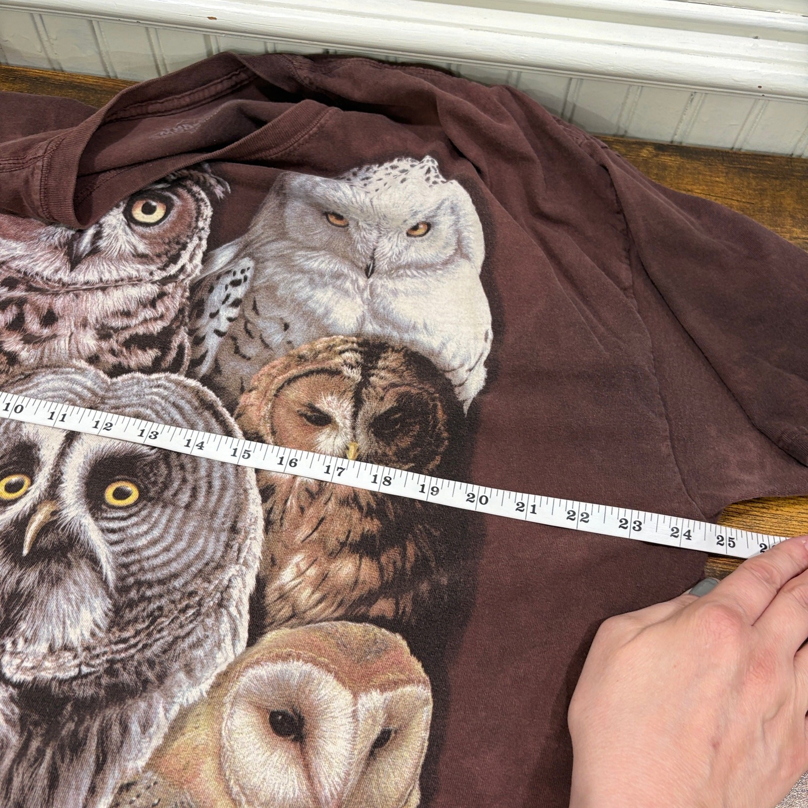 The Mountain Size 2XL T-Shirt Jeremy Paul Multiple Owls Graphic Art 2011 Brown gallery