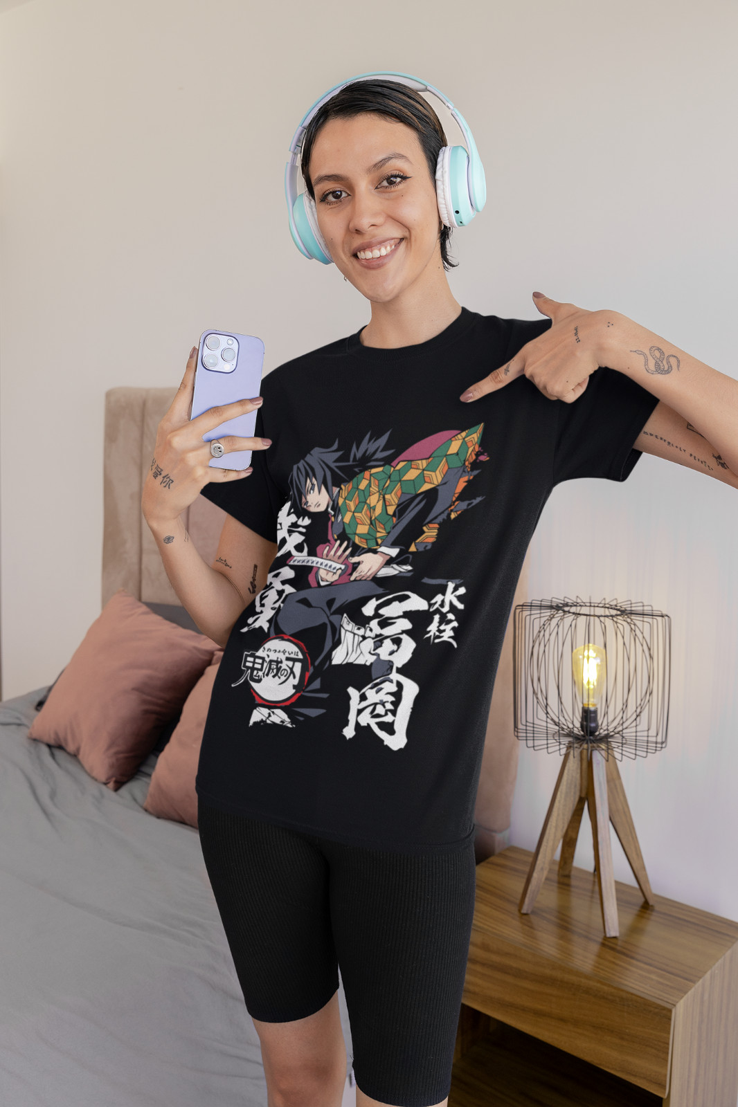 Demon Slayer Shirt Tomioka Giyu Tshirt Tanjiro T-Shirt Muzan Doma Kokushibo Tee gallery