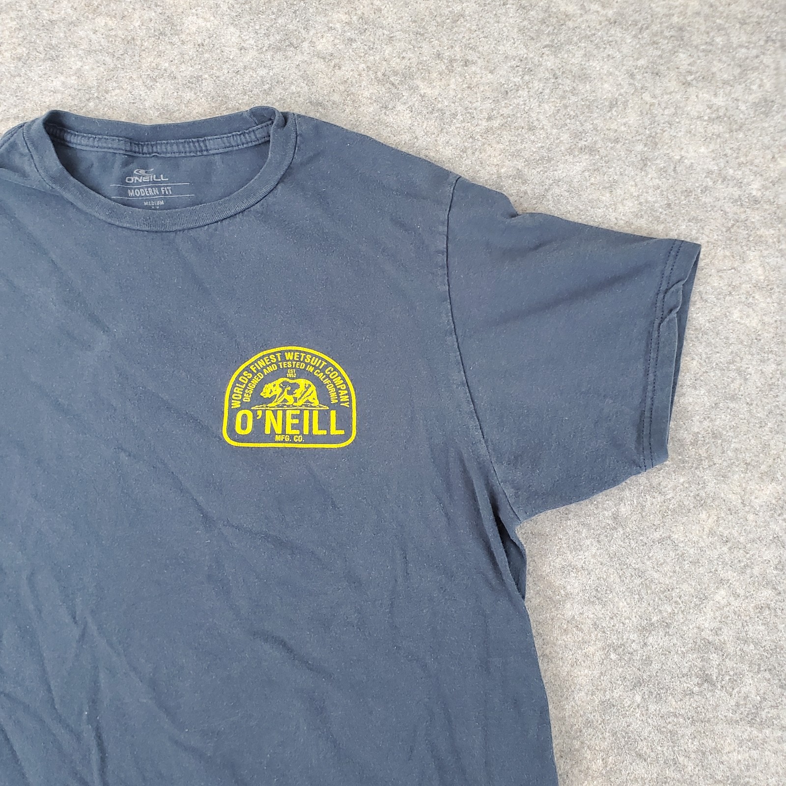 O'Neill Shirt Mens Medium Blue Crew Neck Short Sleeve Graphic Stretch Pullover gallery