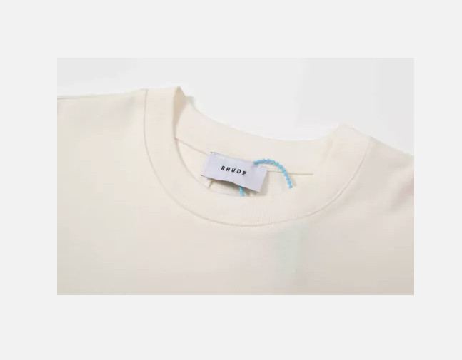 High Quality NEW Men Women RHUDE Loose Leisure Cotton Short Sleeve T-Shirt S-XL gallery