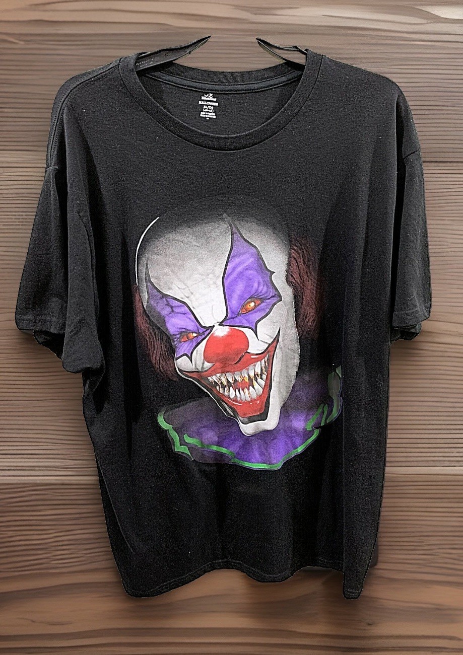 Scary Clown Horror Fright T Shirt Evil "Creepy the Clown" Celebrate! X-LARGE gallery