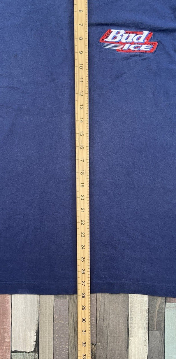 Vintage 90s Budweiser Bud Ice Beer Single Stitch T Shirt Size XL See Measurement gallery