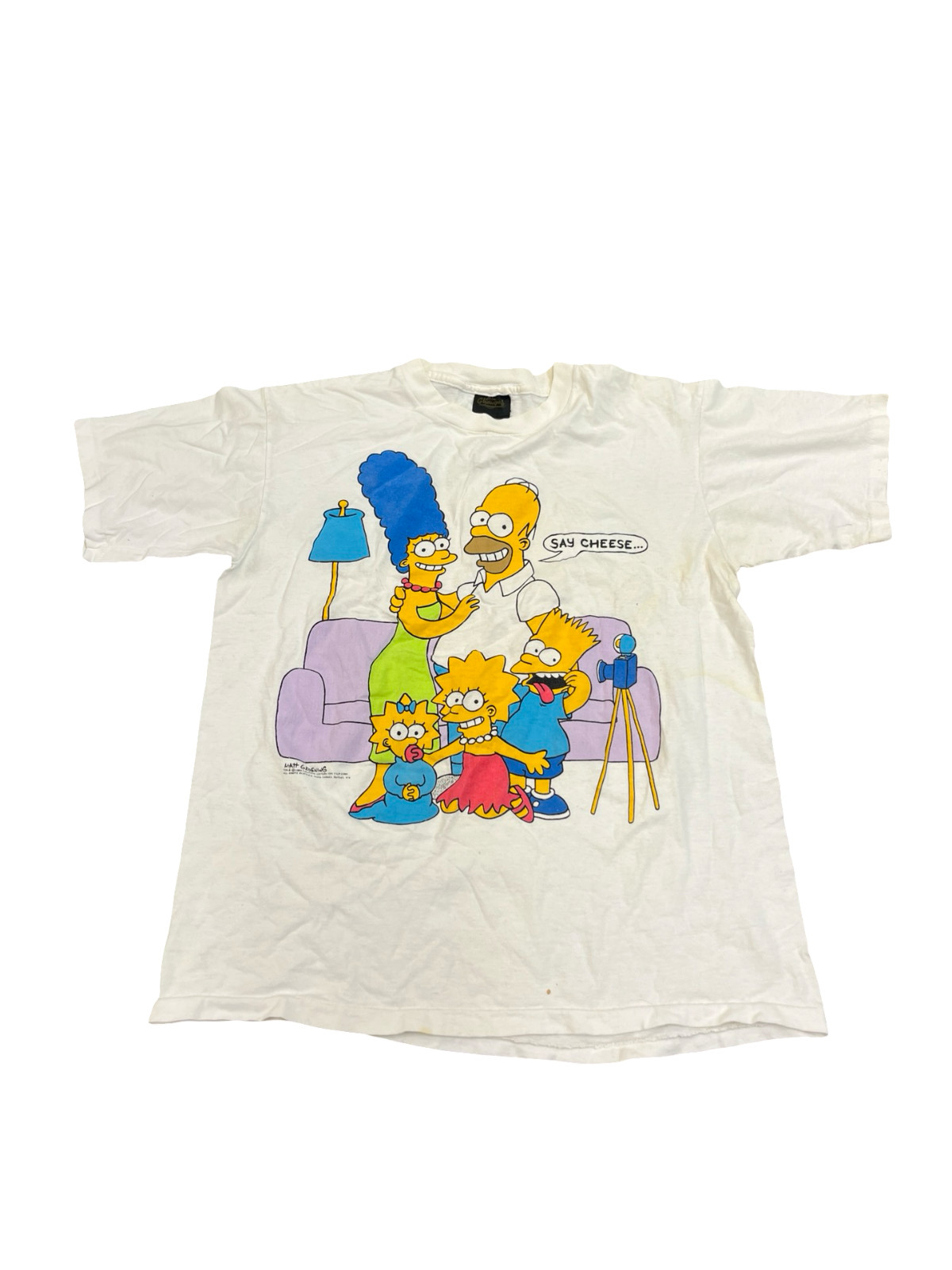 Vtg 1989 The Simpsons Say Cheese T Shirt Changes Tag Single Stitch 80s Cartoon gallery