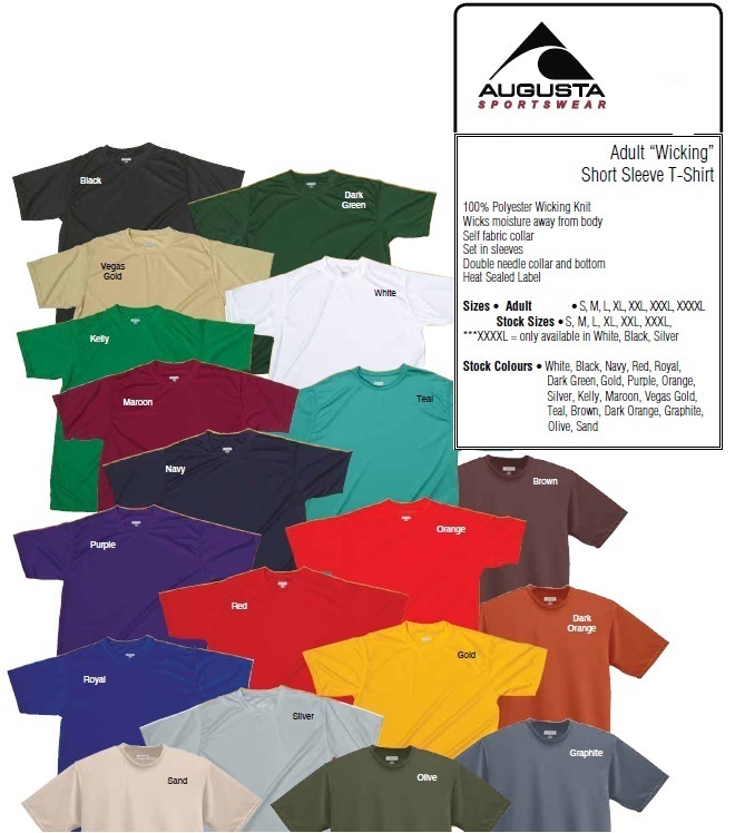 Augusta – Moisture Wicking, S-6XL Performance Short Sleeve Sport dri fit T-Shirt