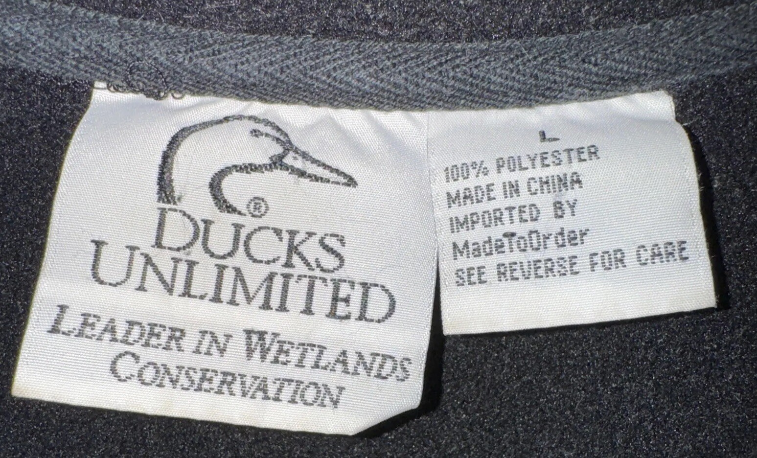 Ducks Unlimited Vest Mens Large Black Fleece Sleeveless Full Zip Hunting Camp gallery