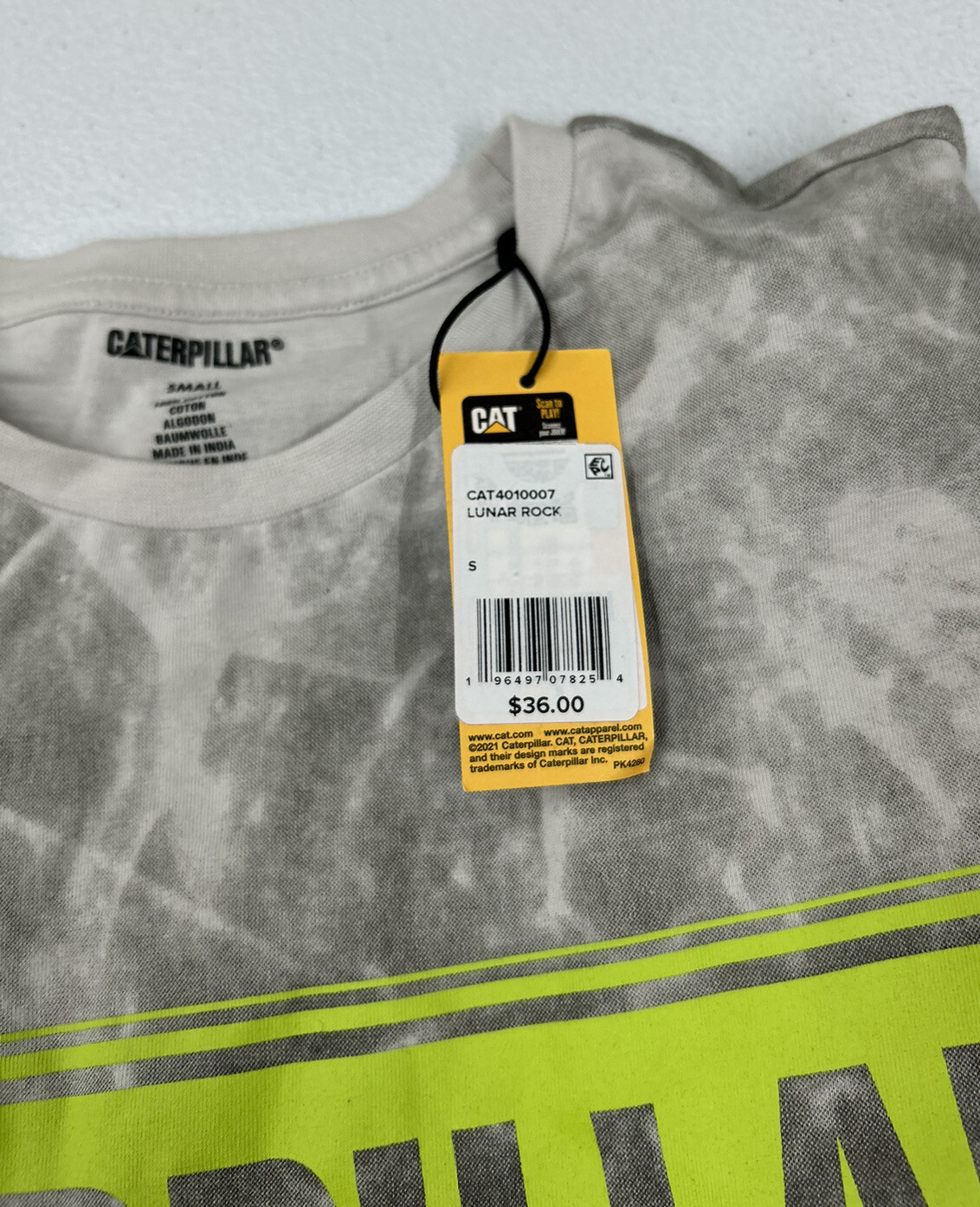 Caterpillar Men's All Cotton Connect Aop Tee In Lunar Rock, Grey, S gallery