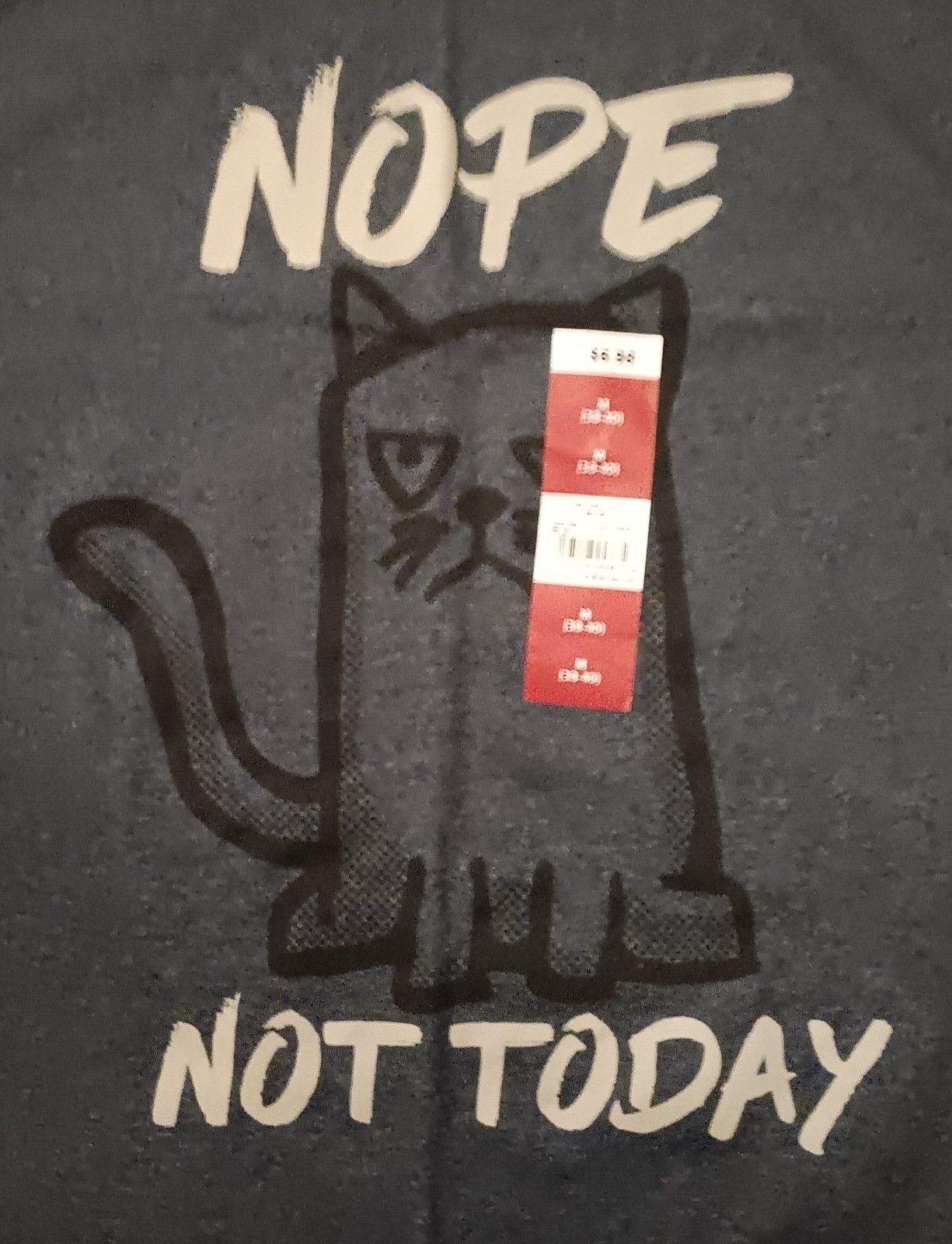 Mens Unisex Medium Nope Not Today Tshirt Blue T Shirt gallery