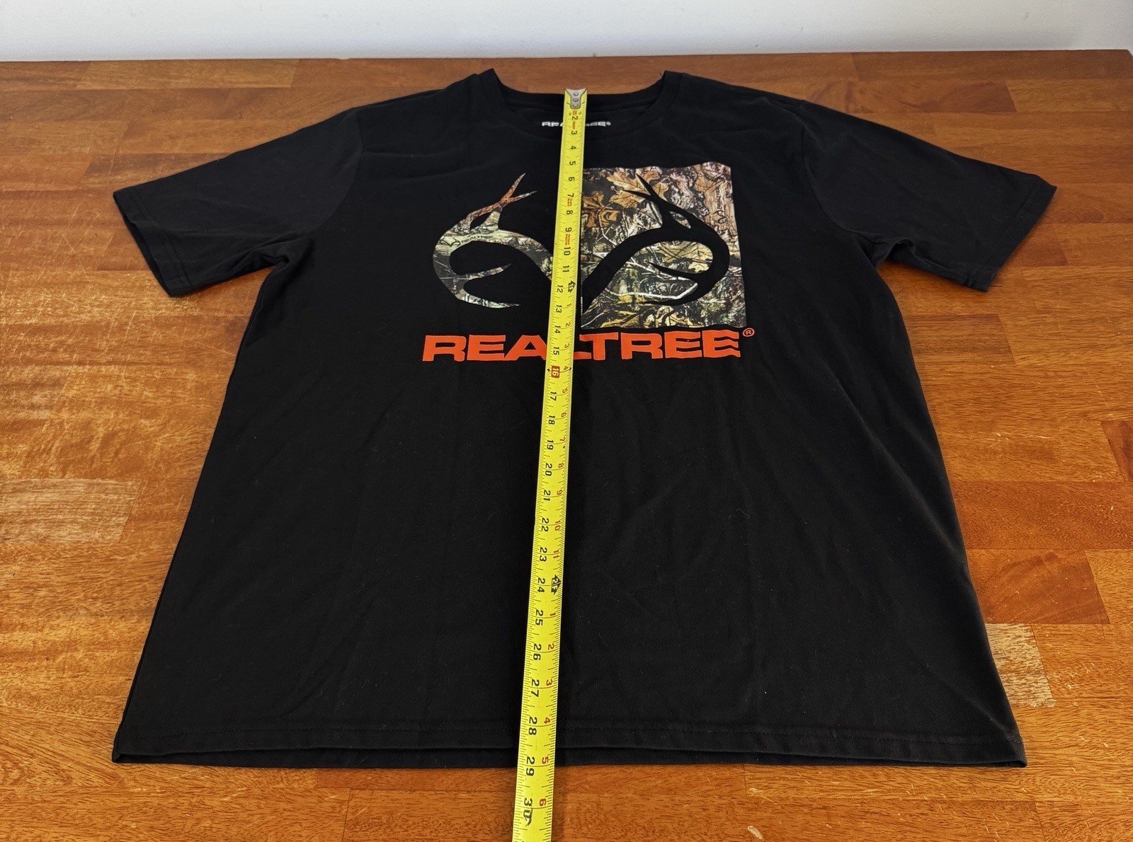 Realtree T-Shirt Deer Antlers Camouflage Graphic Men's Xl Black Tee gallery