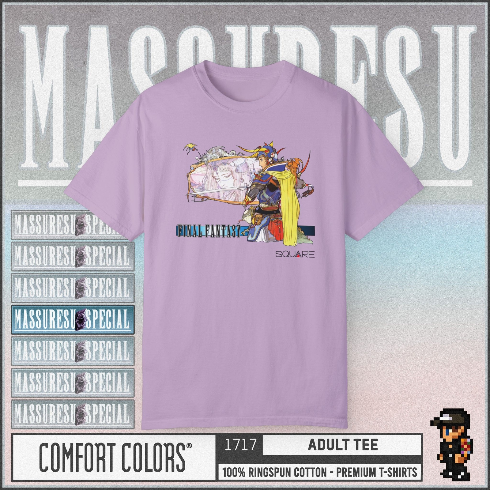 Final Fantasy 1 – Warrior of Light – Premium T-Shirt – Famicom NES JRPG Square